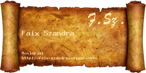 Faix Szandra névjegykártya